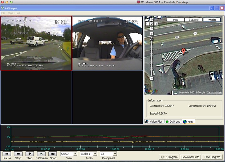 2-Cam G-Sensor Google Mapping