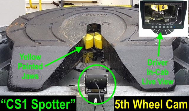 5th Wheel Driver Safety Camera with Text And LCD