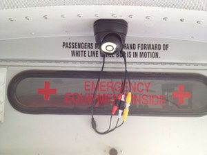 Medicaid Transportation Camera system tape connectors and leave service loop