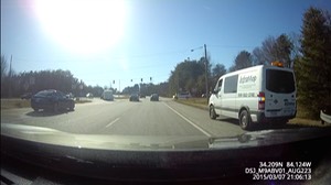 DBC-Pro Driver body worn personal video recorder police body camera sample screenshot Driving into sunlight sample
