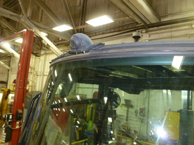 Forklift top of cab safety camera onboard surveillance security mobile video camera solution