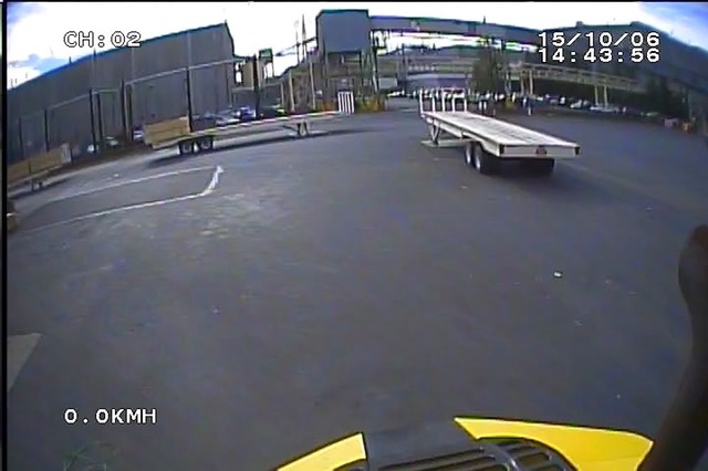 Heavy Duty Forklift Roof Mount video camera digital recorder surveillance safety camera solution Rear Camera View