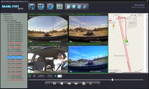SD4D & SD4W GUI Quad Screen Map Route view child safety security surveillance system for pupil transportation on school buses