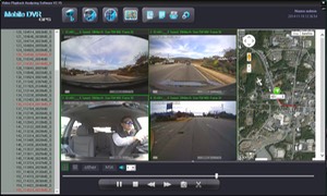 SD4D & SD4W Vehicle driver camera used to reduce fleet driver risk w/ Quad Sat Map view Driver Safety Surveillance Camera Mobile Video Solution for vehicles