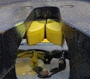 Yard truck trailer switcher Driver Safety 5th wheel King Pin Camera #3 Yellow Painted 5th wheel jaws closeup
